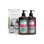 set arganicare collagen hair shampoo revitalizing 400 ml collagen hair conditioner strengthening repairing 400 ml 1786976104