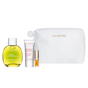 set clarins eau extraordinaire eau de toilette for women 100 ml moisture rich shea butter moisturising body lotion body 30 ml lip confort lip oil 01 1