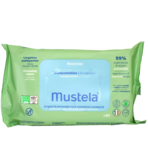 set mustela compostable cleansing wipes 60 pcs 1764857084