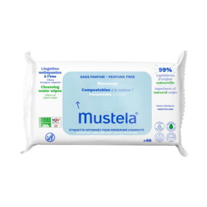 set mustela compostable water cleansing wipes 60 pcs 1764857304