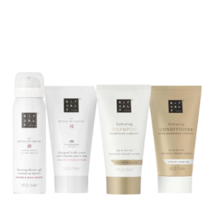 set rituals the ritual of sakura shower mousse 50 ml the ritual of sakura hydrating body cream 70 ml the ritual of sakura hair shampoo for nourishing