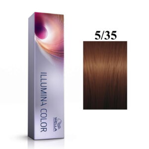 wella professionals illumina color permanent hair dye 5 35 light chestnut golden mahogany 60 ml 0 8005610542720 1672589359